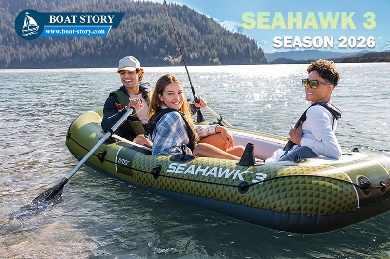 เรือยาง INTEX รุ่น SEAHAWK 3 นั่งได้ 3 ท่าน  อุปกรณ์ครบพร้อมปั๊มสูบลม_5